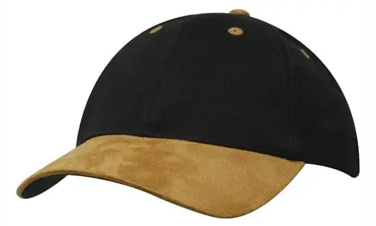Headwear Brushed Heavy Cotton W/suede Peak Cap X12 - 4200 - City Workwear